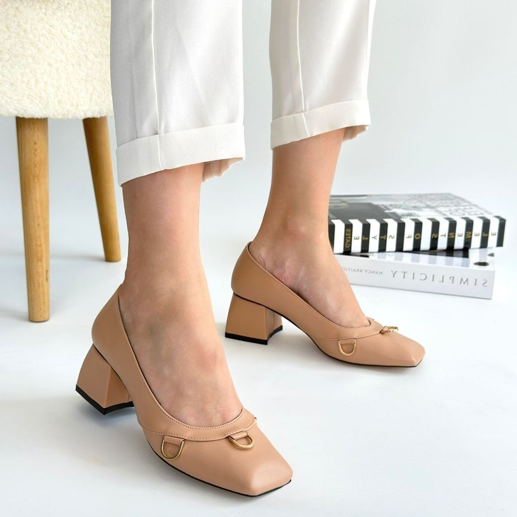 Cande Nude Cilt Topuklu Ayakkabı