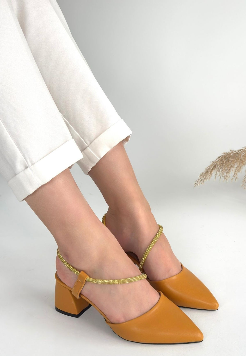 Sista Hardal Cilt Topuklu Ayakkabı