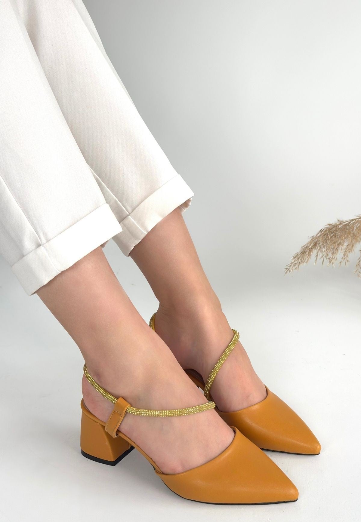 Sista Hardal Cilt Topuklu Ayakkabı