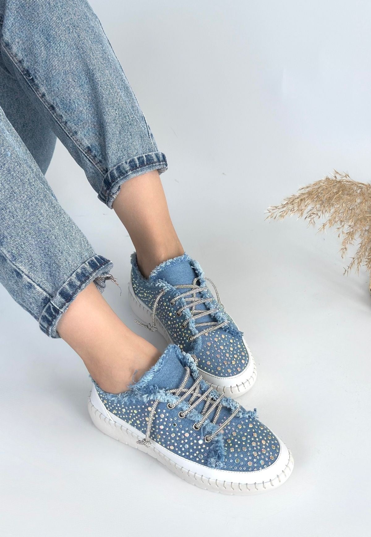 Guji Mavi Kot Bağcıklı Spor Ayakkabı