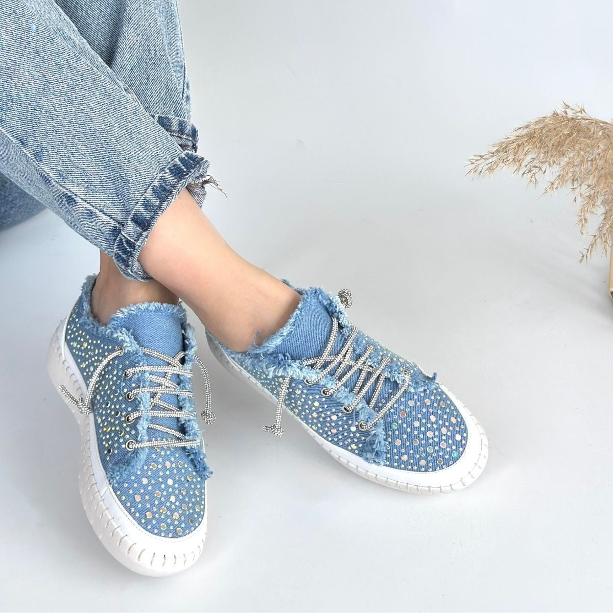 Guji Mavi Kot Bağcıklı Spor Ayakkabı