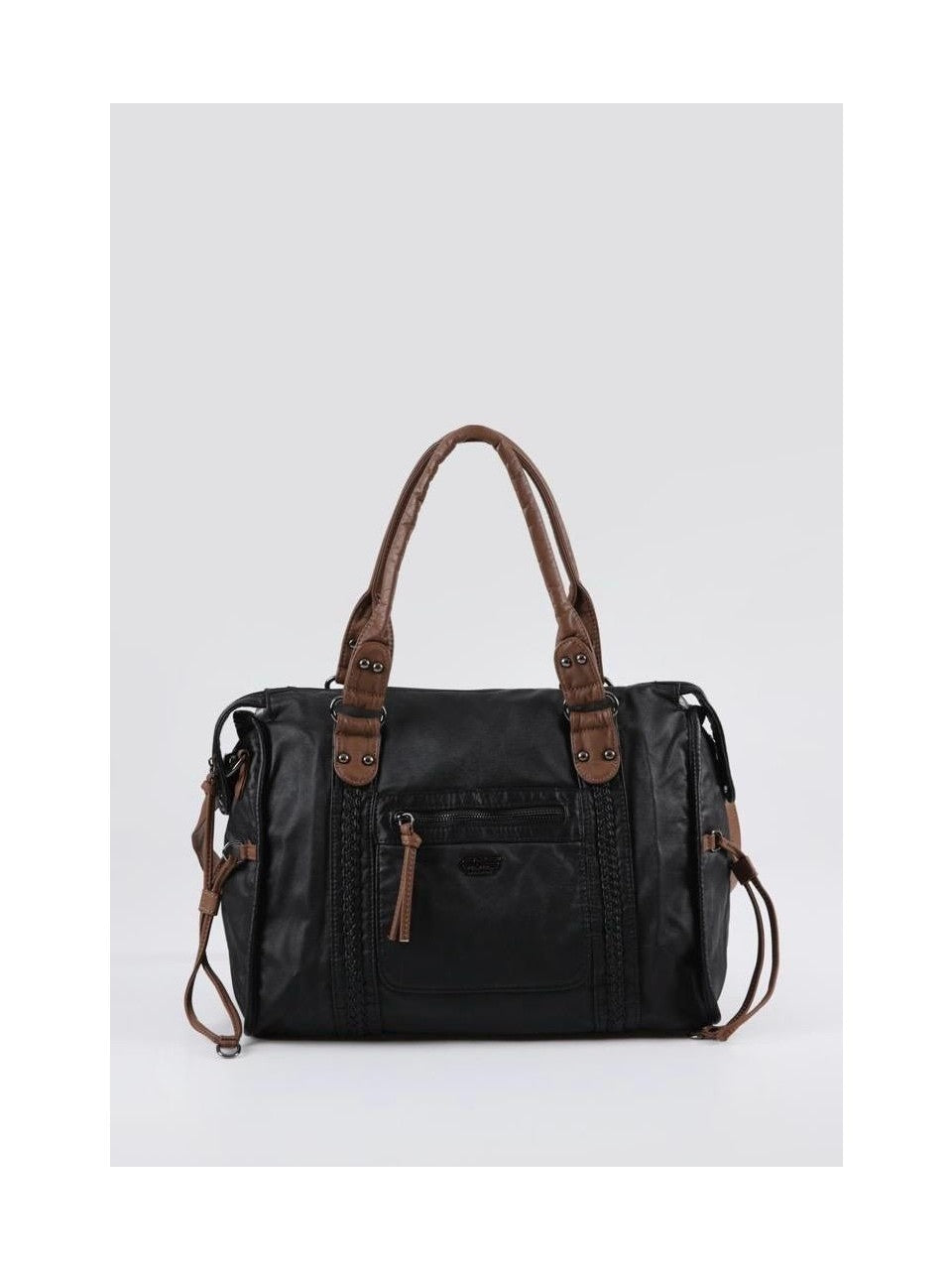 Muert Siyah Cilt Omuz Askılı El Çantası