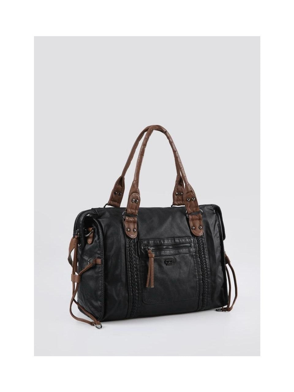 Muert Siyah Cilt Omuz Askılı El Çantası