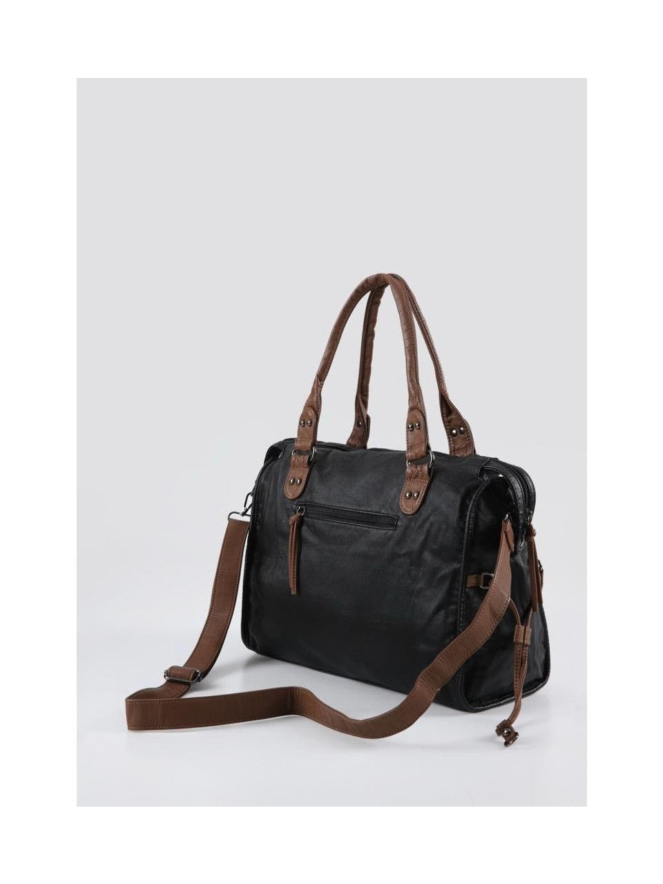 Muert Siyah Cilt Omuz Askılı El Çantası