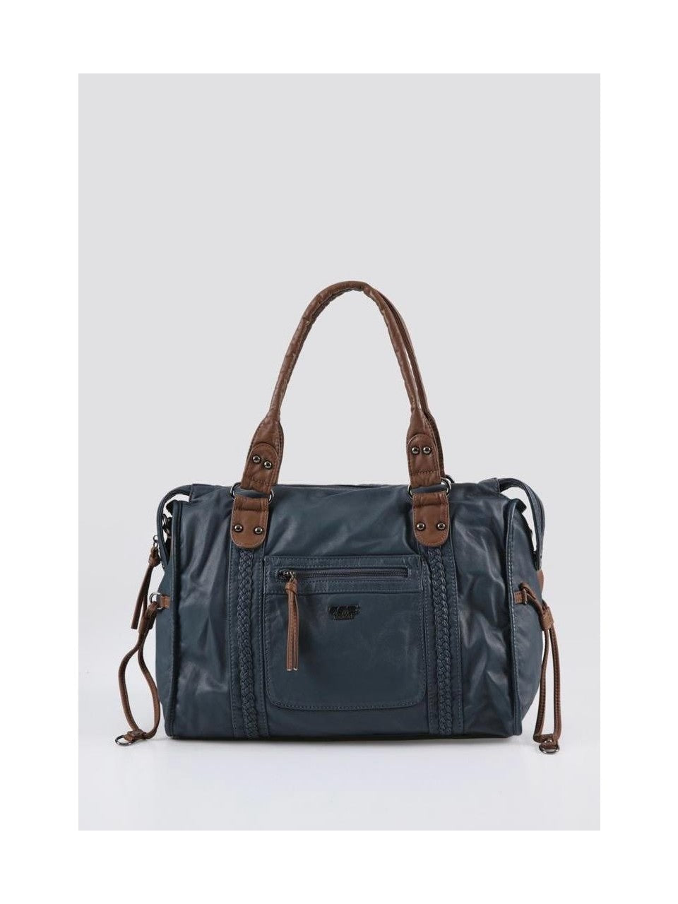 Muert Mavi Cilt Omuz Askılı El Çantası