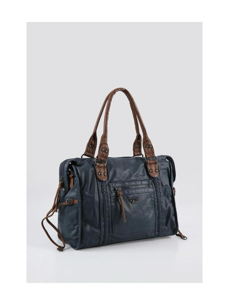 Muert Mavi Cilt Omuz Askılı El Çantası