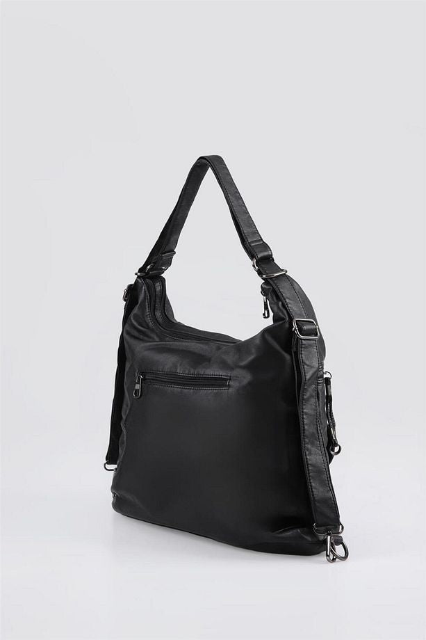 Mower Siyah Cilt Omuz Çantası