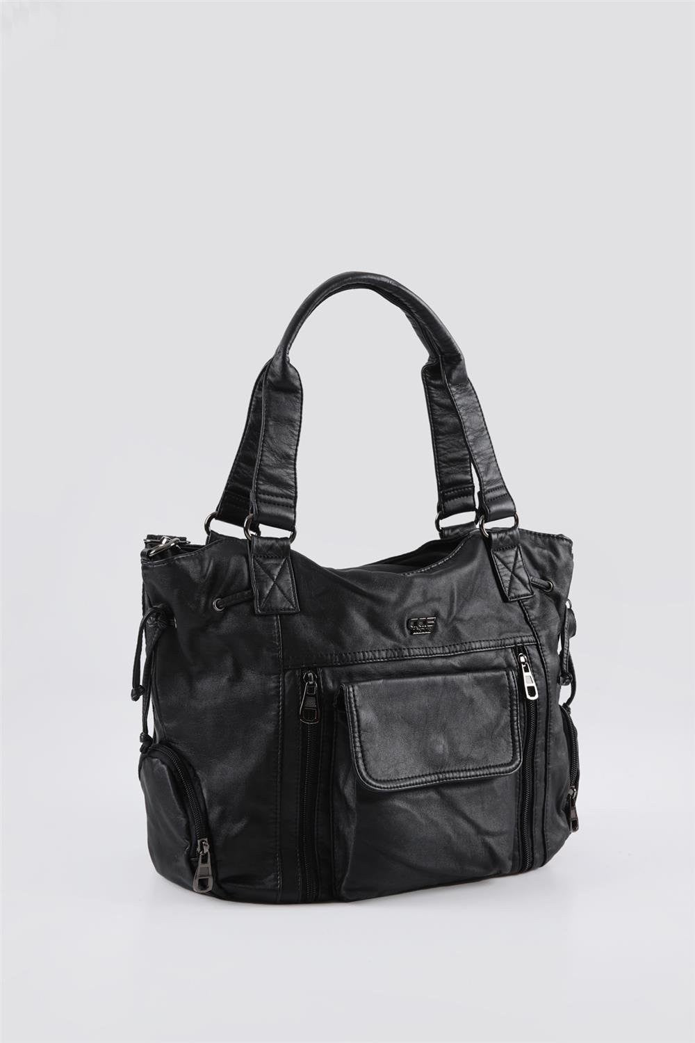 Giwer Siyah Cilt Omuz Çantası