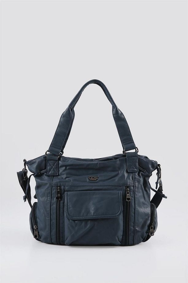 Giwer Mavi Cilt Omuz Çantası