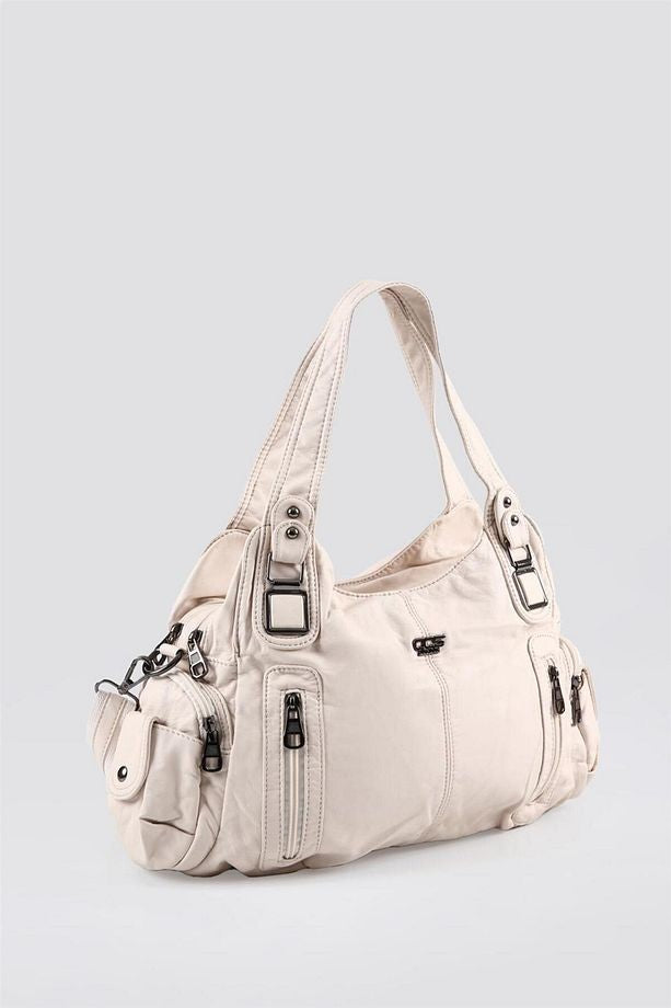 Tiwe Bej Cilt Omuz Çantası