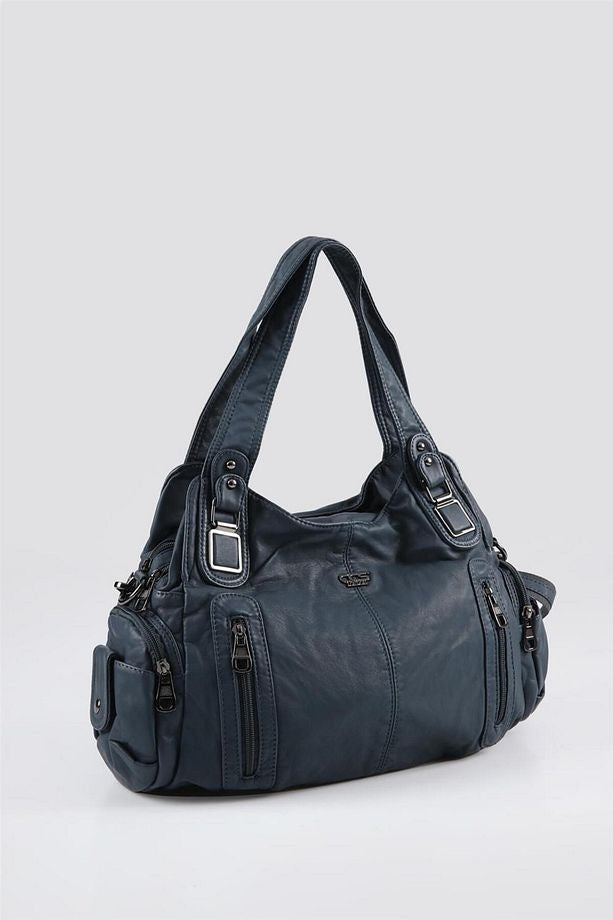 Tiwe Mavi Cilt Omuz Çantası