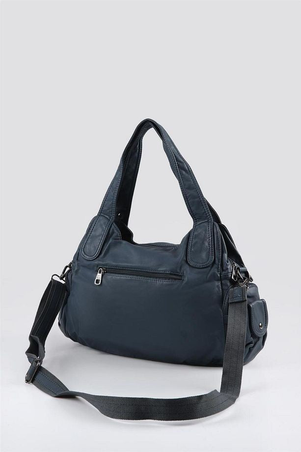 Tiwe Mavi Cilt Omuz Çantası