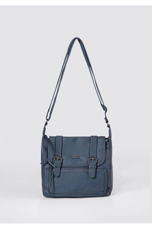 Liye Mavi Cilt Omuz Çantası