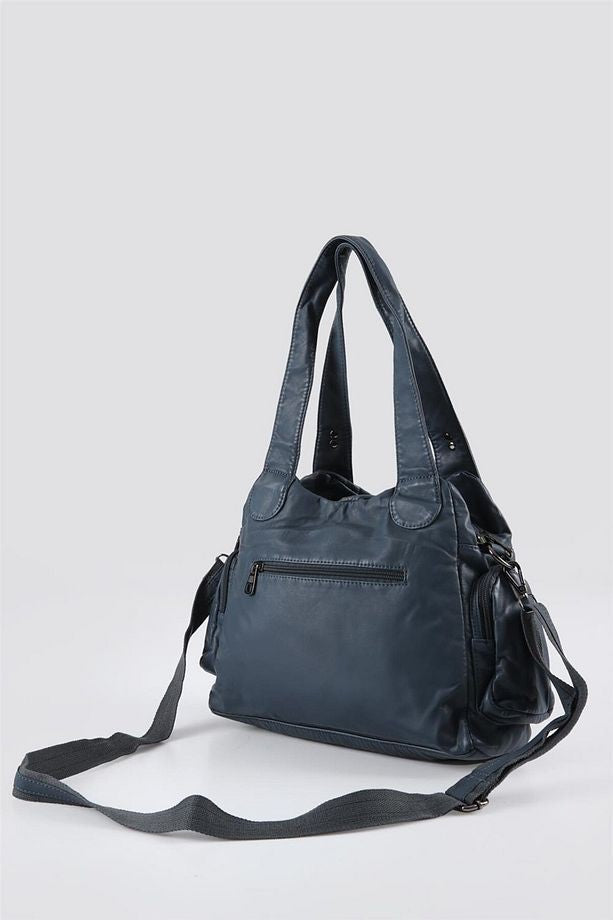 Diwer Mavi Cilt Omuz Çantası