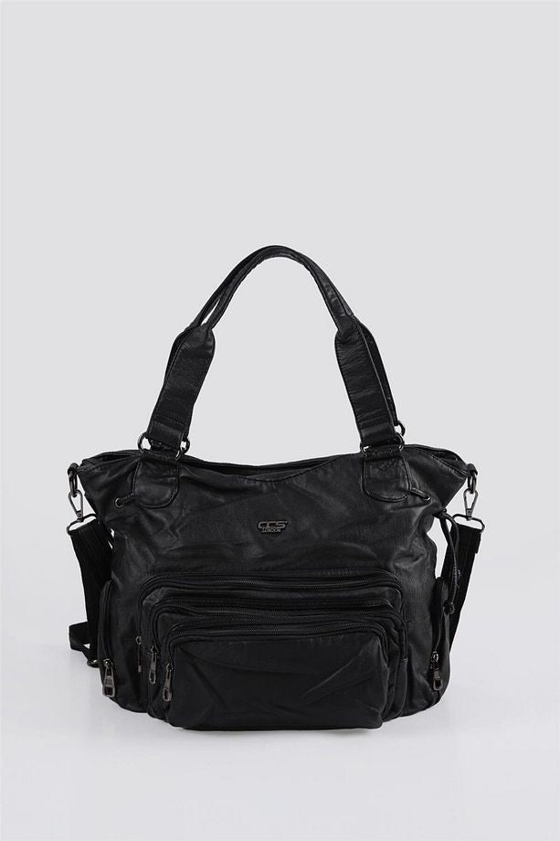 Katti Siyah Cilt Omuz Çantası