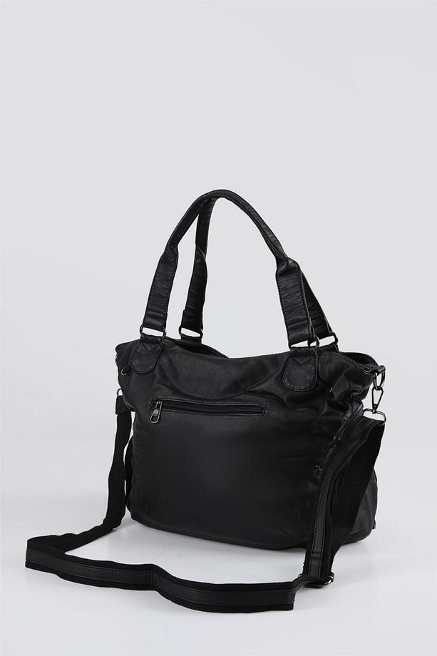 Katti Siyah Cilt Omuz Çantası