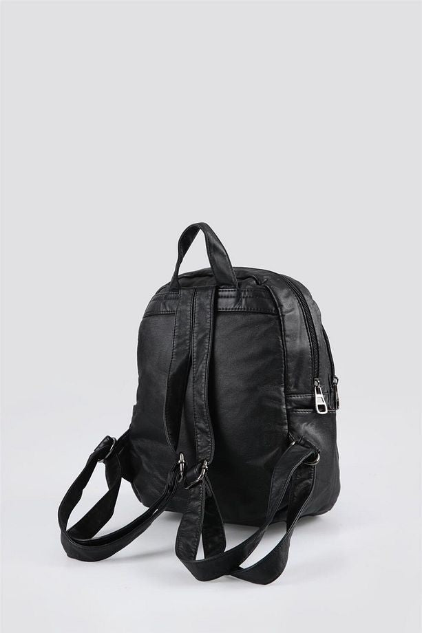 Tiar Siyah Cilt Sırt Çantası