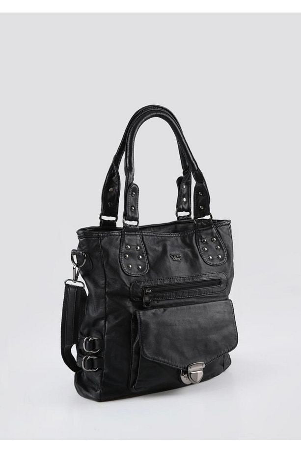 Asin Siyah Cilt Omuz Çantası