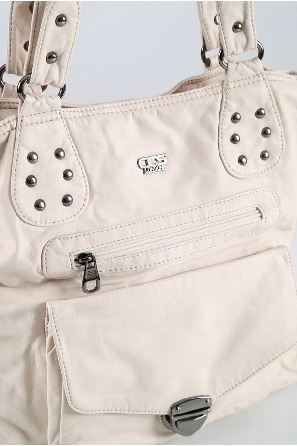 Asin Bej Cilt Omuz Çantası