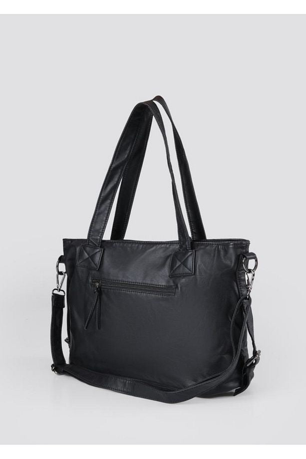 Lonti Siyah Cilt Omuz Çantası