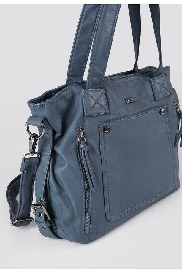 Lonti Mavi Cilt Omuz Çantası