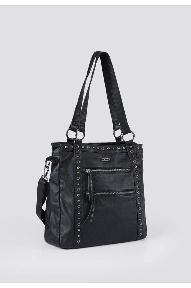 Çetya Siyah Cilt Omuz Çantası