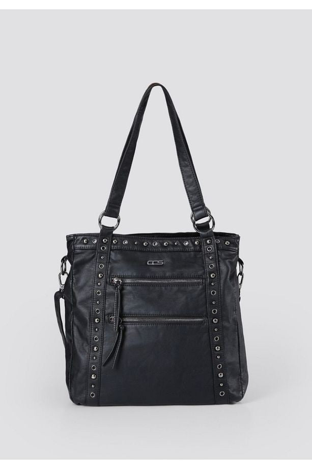 Çetya Siyah Cilt Omuz Çantası