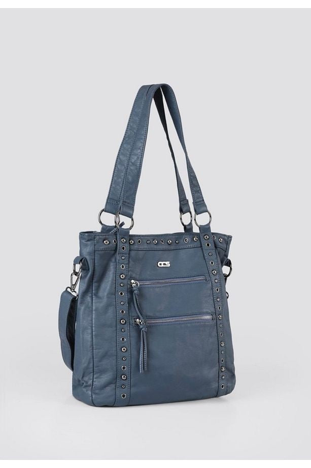 Çetya Mavi Cilt Omuz Çantası