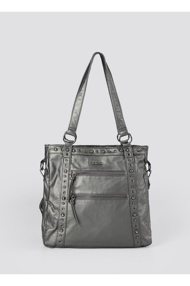 Çetya Platin Cilt Omuz Çantası