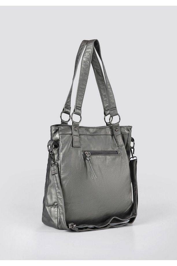 Çetya Platin Cilt Omuz Çantası