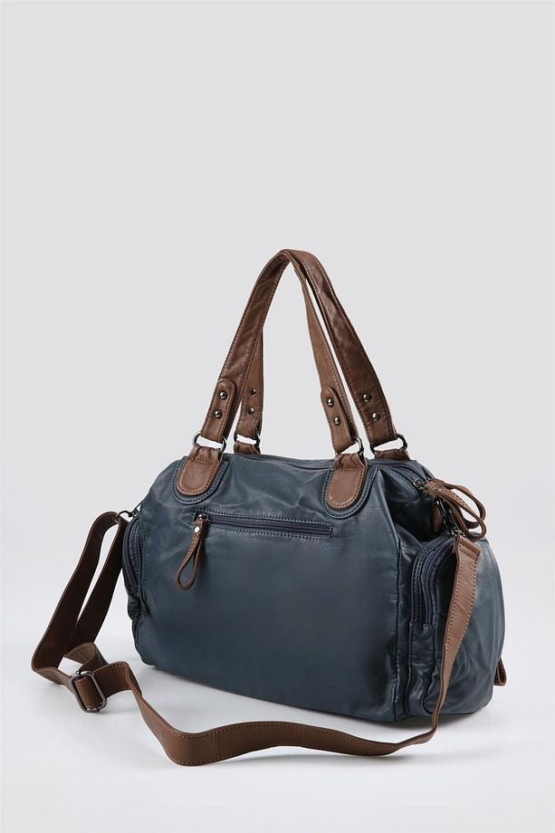 Orten Mavi Cilt Omuz Çantası