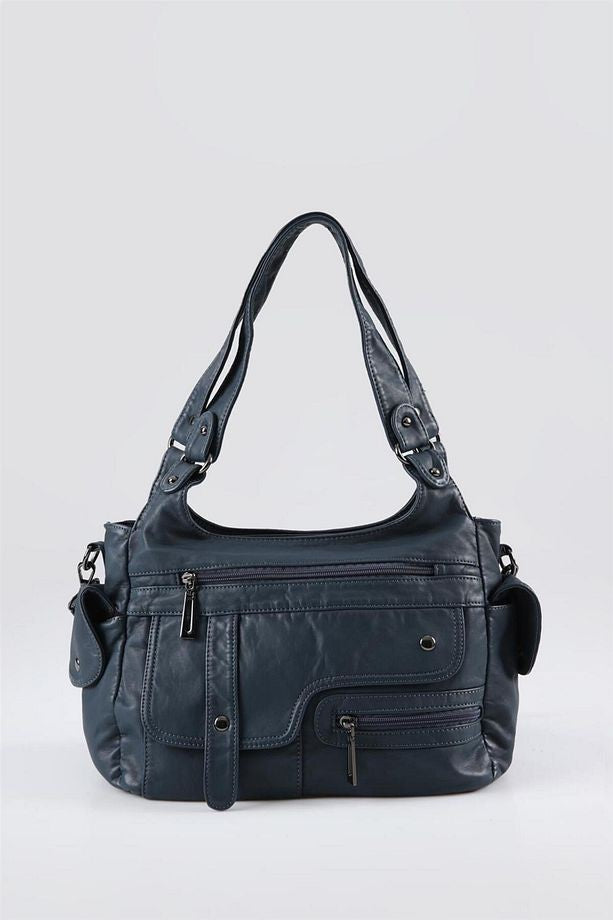 Pyser Mavi Cilt Omuz Çantası