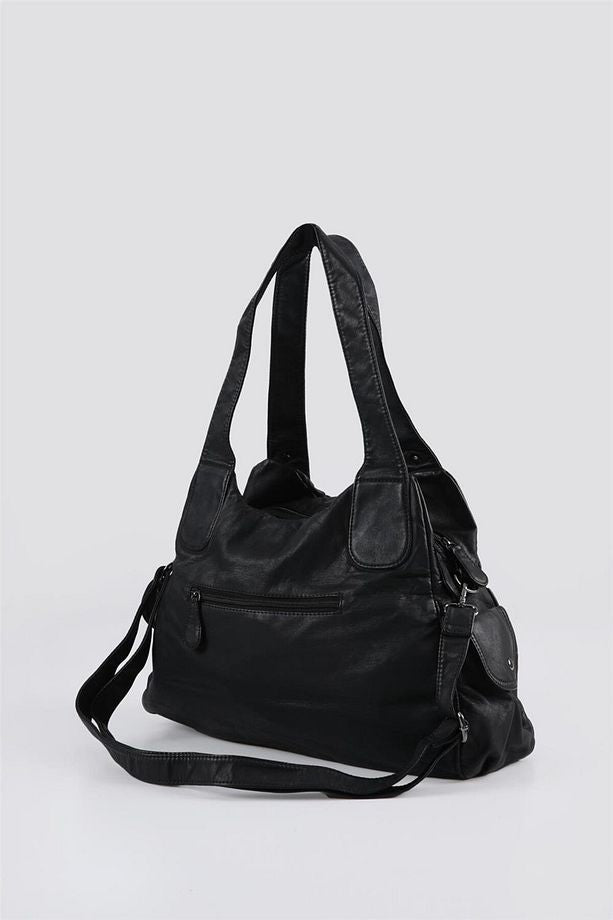 Batti Siyah Cilt Omuz Çantası