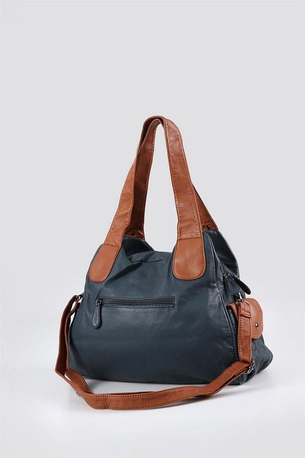 Batti Mavi Cilt Omuz Çantası