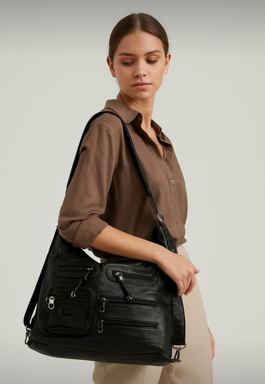 Jinsa Siyah Cilt Çanta