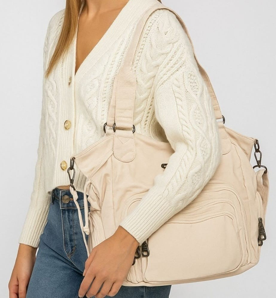 Giwer Bej Cilt Omuz Çantası