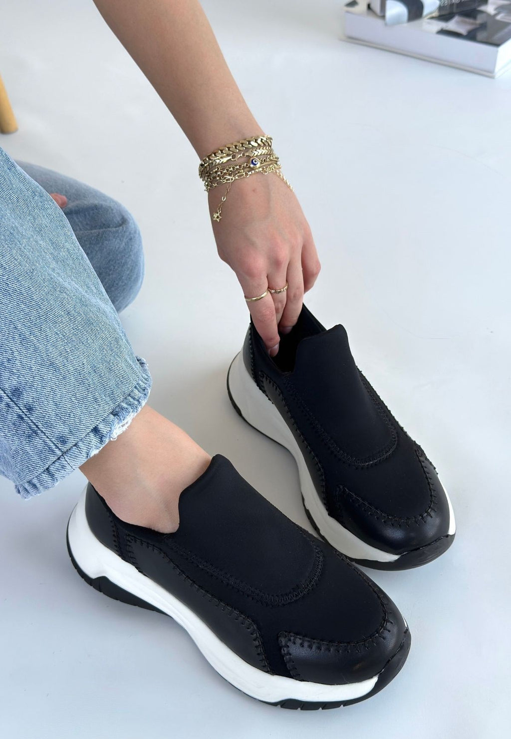 Kendy Siyah Cilt Spor Ayakkabı