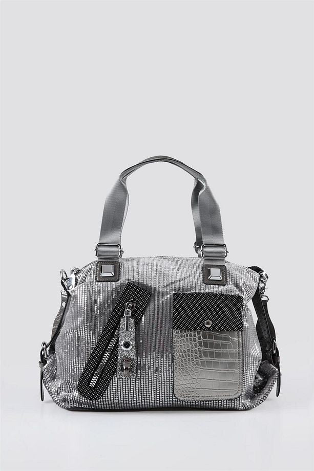 Merli Gri Cilt Omuz Çantası