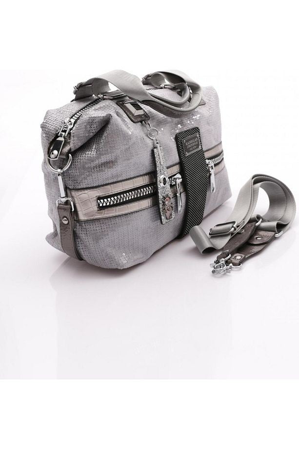 Merli Gri Cilt Omuz Çantası