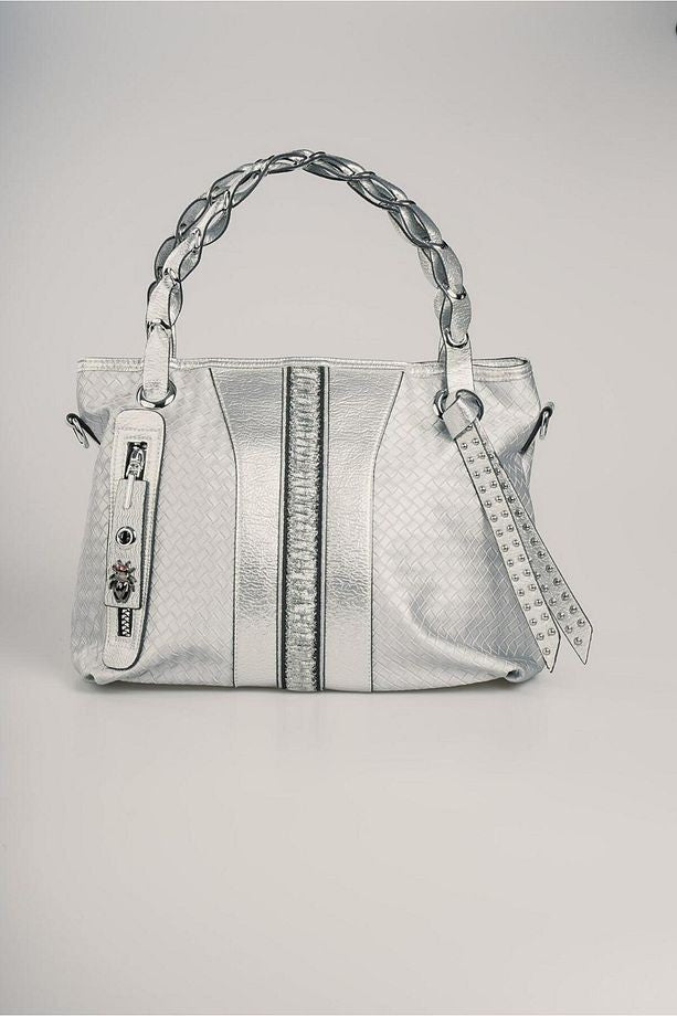 Jaxe Gri Cilt Omuz Çantası