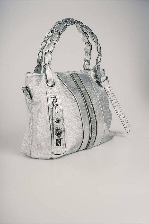 Jaxe Gri Cilt Omuz Çantası