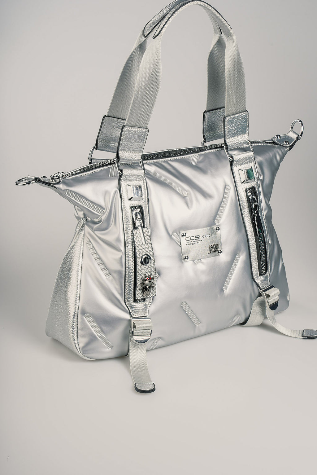 Tiven Gri Cilt Omuz Ve Kol Çantası