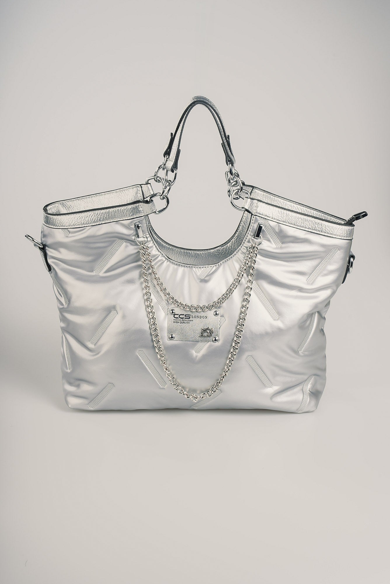 Enya Gri Cilt Omuz Çantası