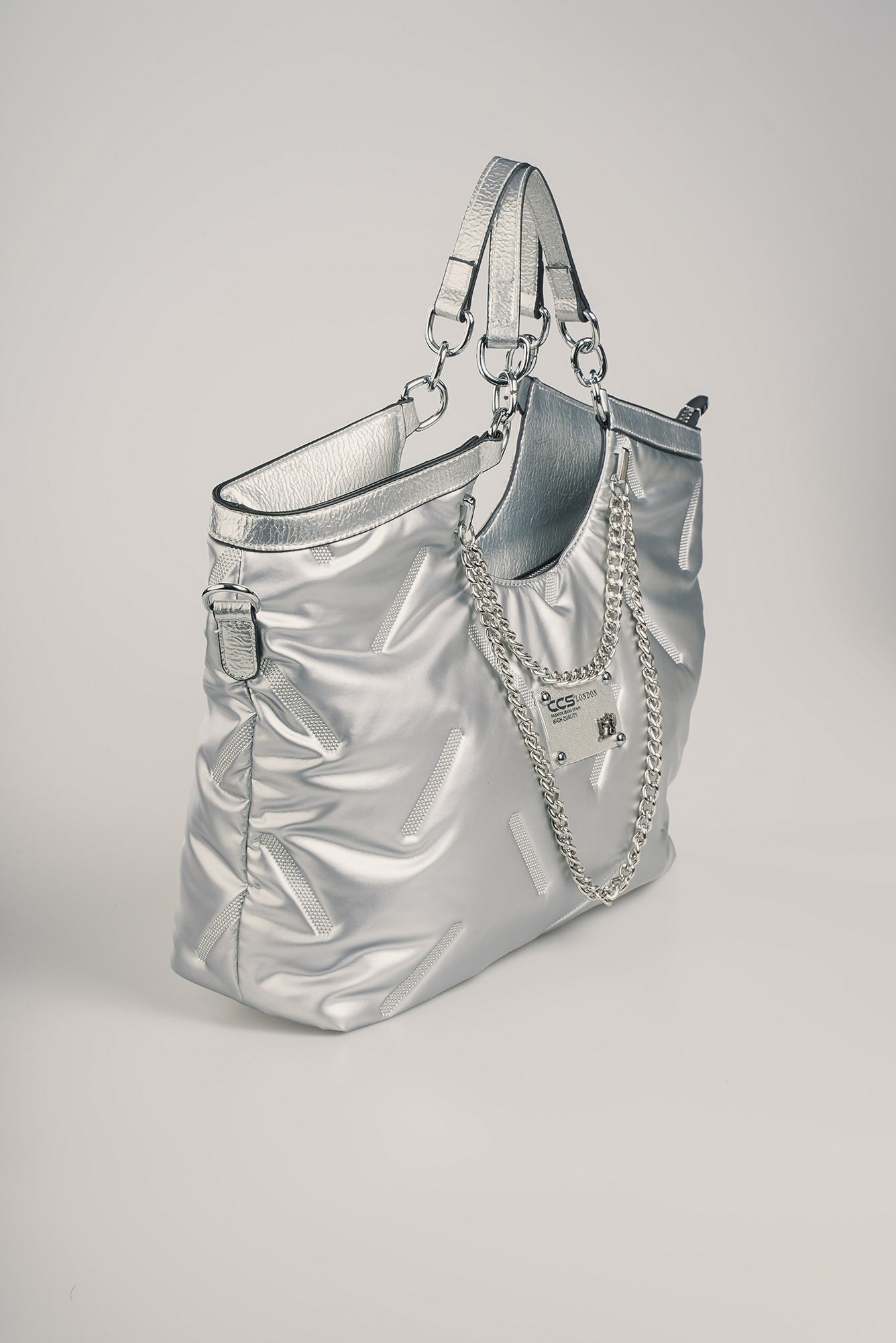 Enya Gri Cilt Omuz Çantası