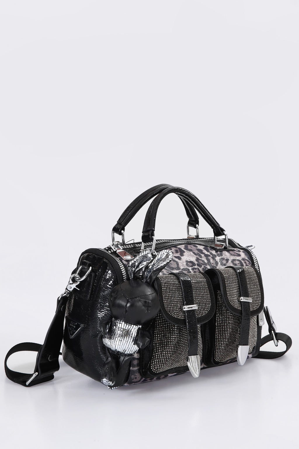 Kiwer Siyah Cilt Omuz Çantası