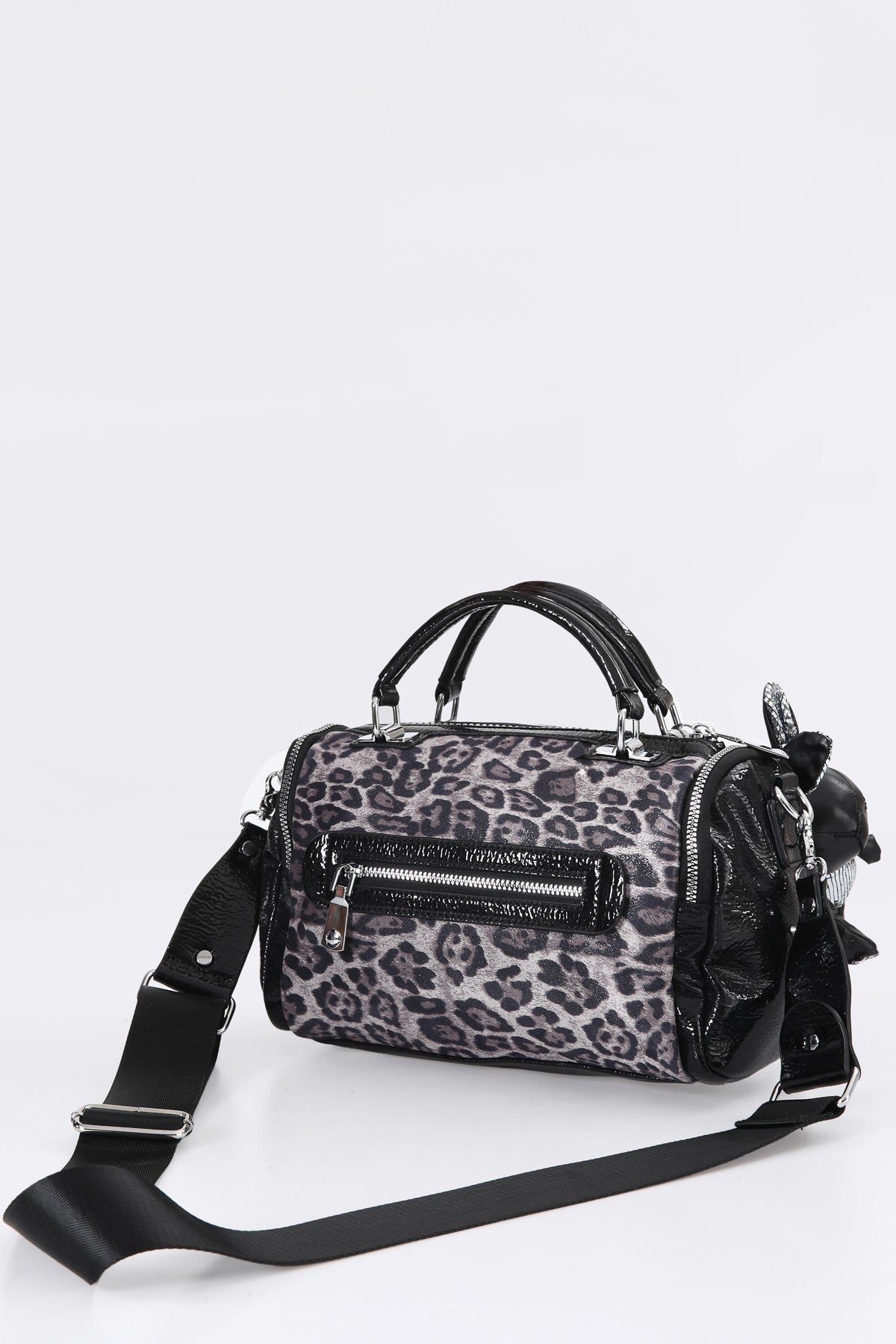 Kiwer Siyah Cilt Omuz Çantası