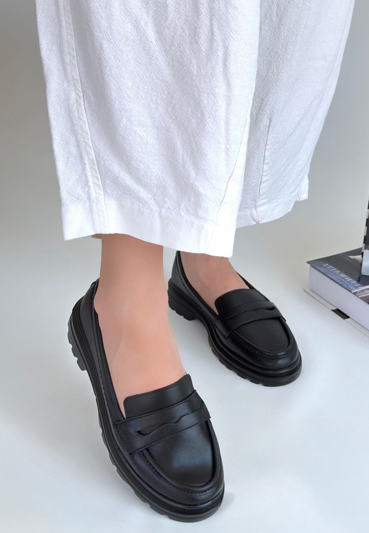 Narli Siyah Cilt Oxford Ayakkabı