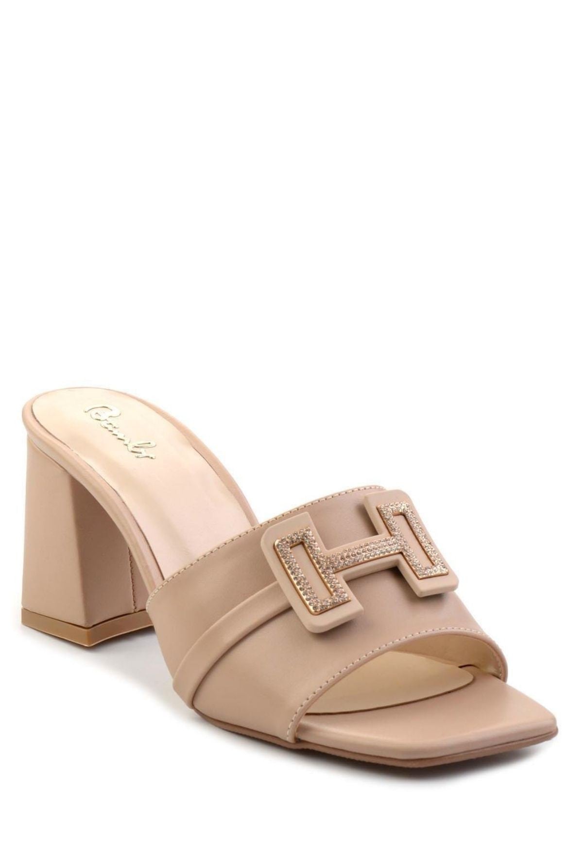 Erew Bej Cilt Topuklu Terlik