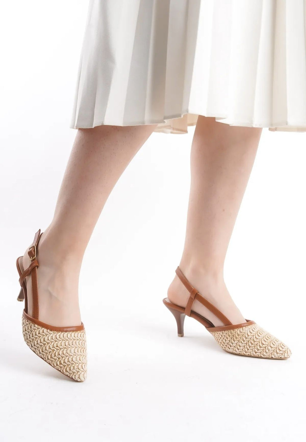 Natti Taba Cilt Topuklu Ayakkabı