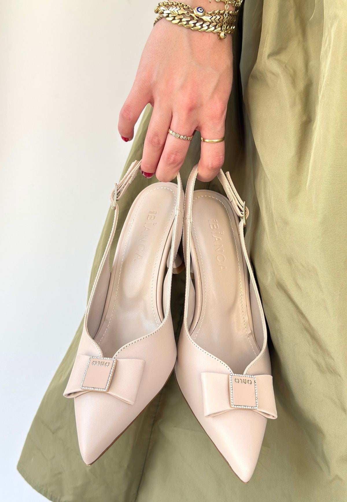 Sean Bej Cilt Topuklu Ayakkabı